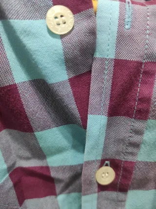 Camisa El Ganso cuadros azul y morado