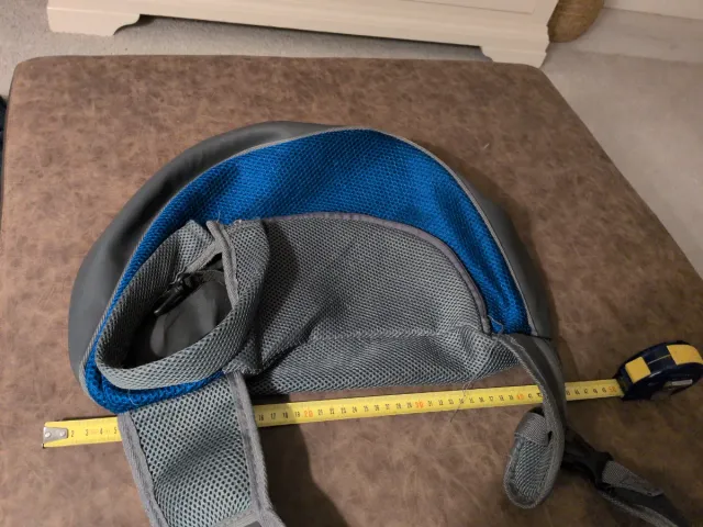 Zurrón para mascotas azul y gris