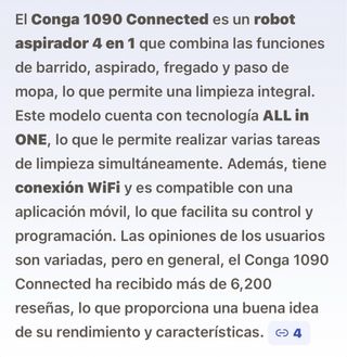 Cecotec Conga 1090 Connected Robot Aspirador