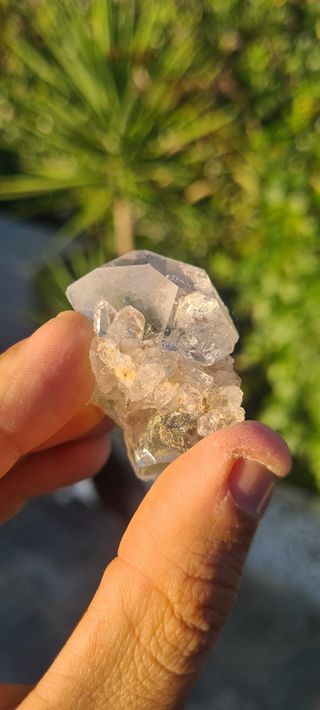 Minerali Cristallo Quarzo Biterminato Centro Geode