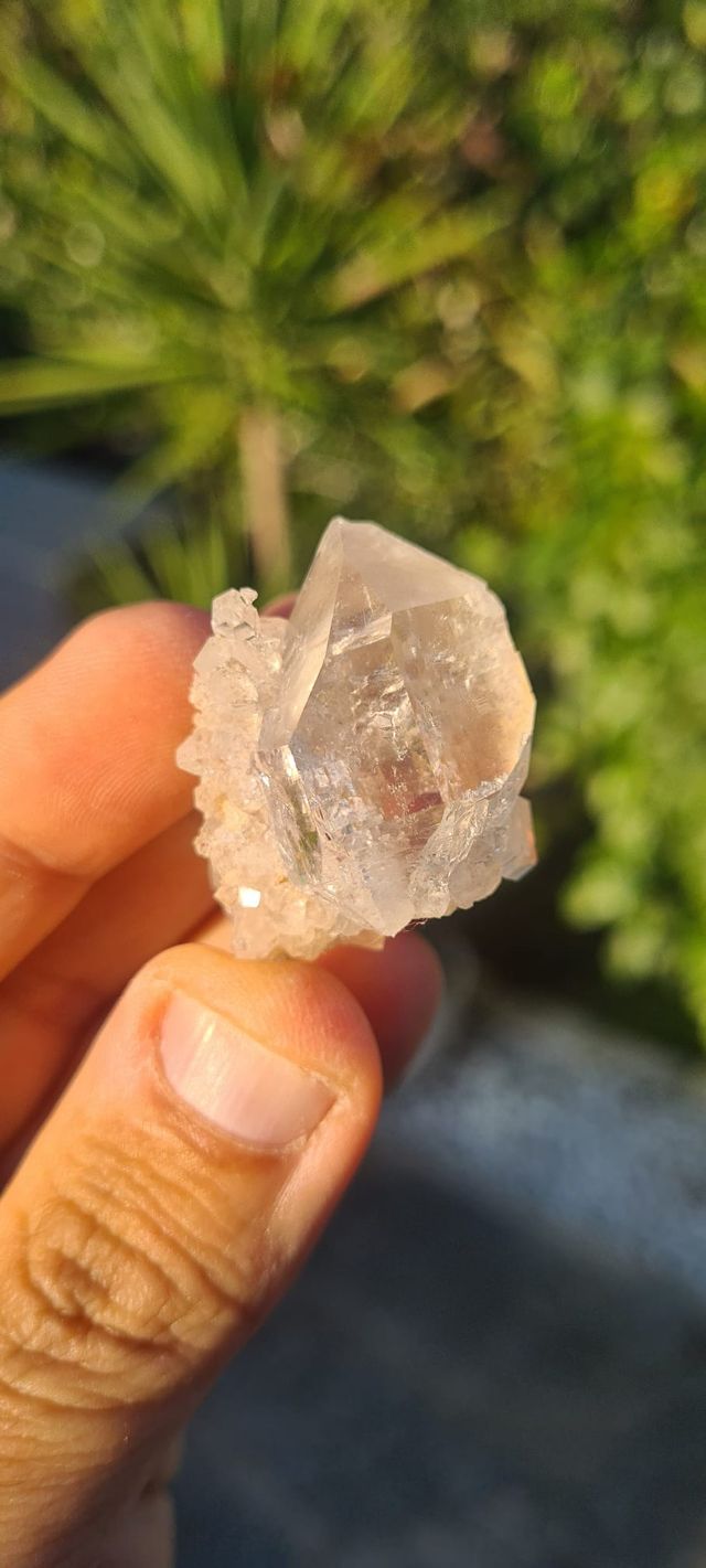 Minerali Cristallo Quarzo Biterminato Centro Geode