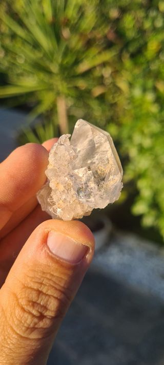 Minerali Cristallo Quarzo Biterminato Centro Geode