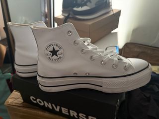 Converse blancas plataforma