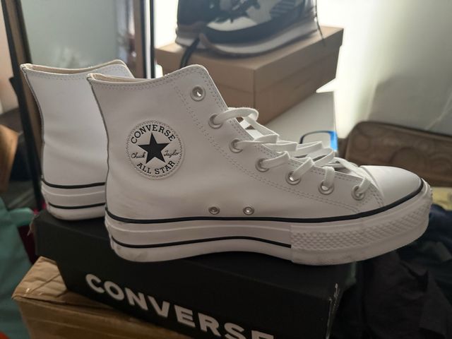 Converse blancas plataforma