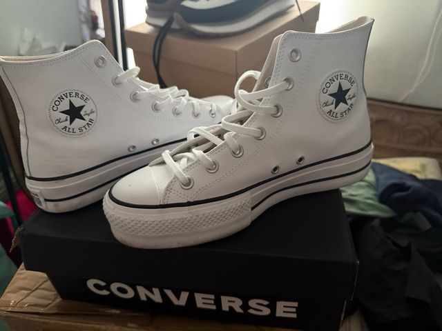 Converse blancas plataforma