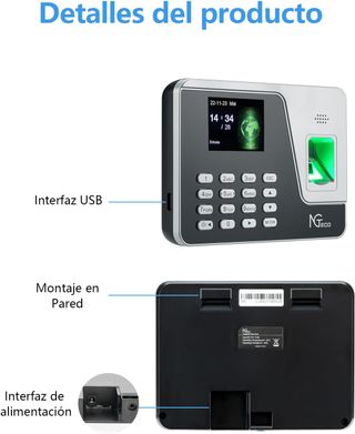 NGTeco Control Horario Empleados Huella Dactilar