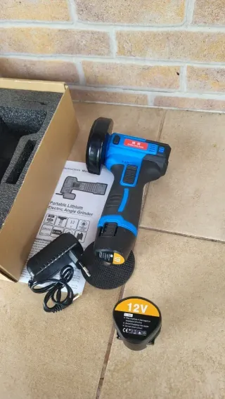 Mini Amoladora Eléctrica Radial + 2 Baterías