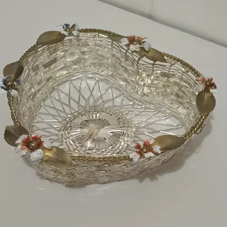 Cestino Cuore Decorativo Oro Argento