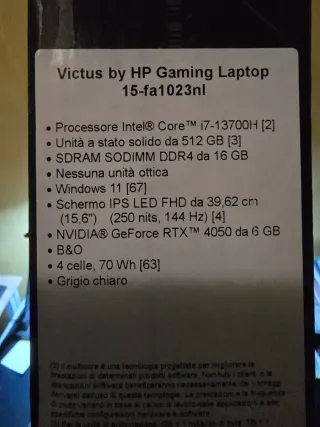 Vendo pc Gaming Victus by HP Gaming