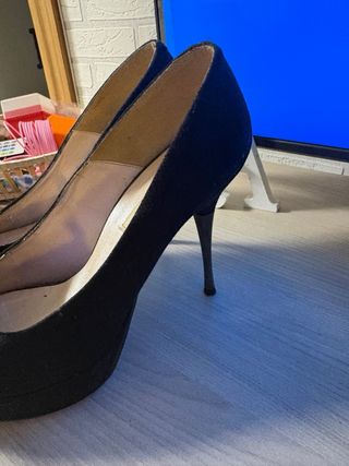 Zapatos Peep Toe Angel Alarcon Negros