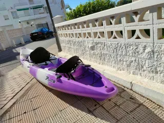 Kayak 2 plazas con carrito y remos