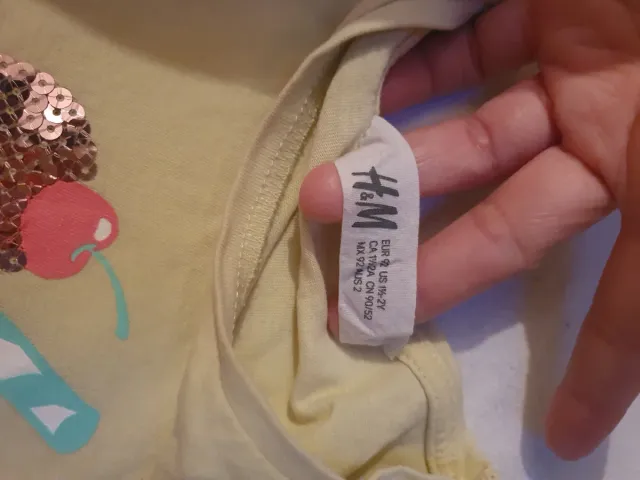 Lote 5 camisetas manga corta niña