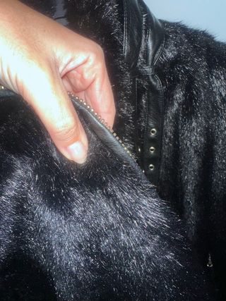 Chaquetón negro Zara