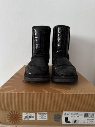 Botas UGG Lentejuelas Negras Talla 36