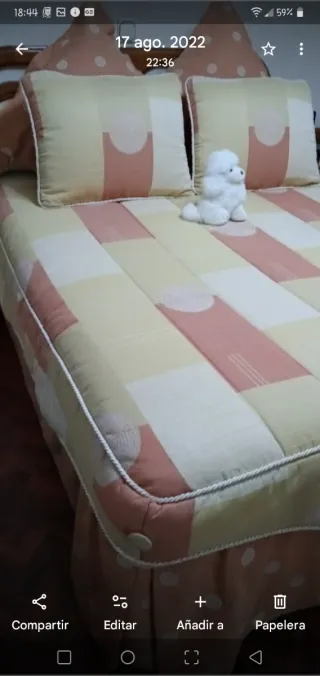 Edredón1'35,2 cojines,2 cuadrante bando doble capa