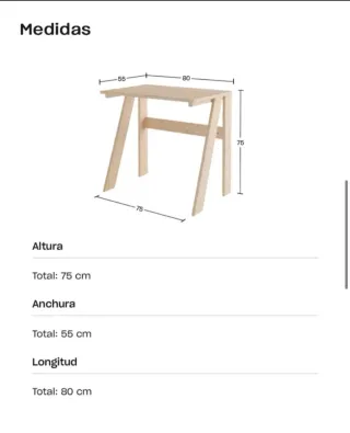 Mesa escritorio madera marrón