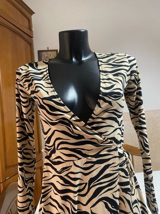 Abito donna fantasia zebra