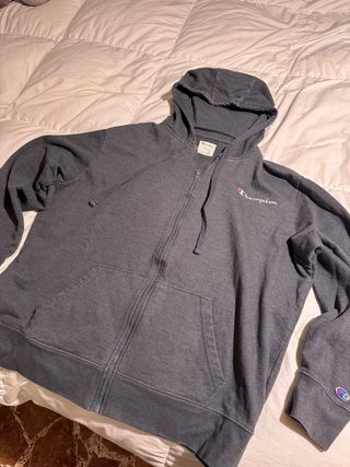 Felpa Champion vintage grigia con zip