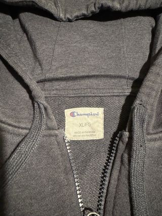 Felpa Champion vintage grigia con zip