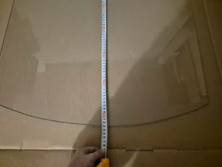 Cristal para mesa curva