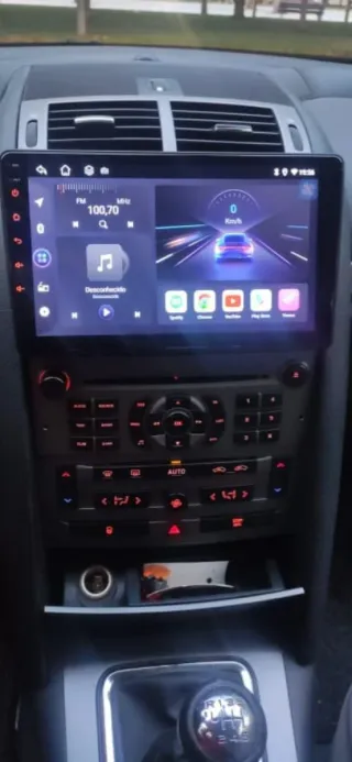 Radio Android CarPlay Peugeot 407 + Cámara