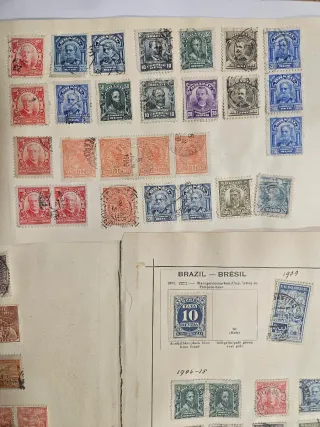 Colección clásica de sellos antiguos de Brasil