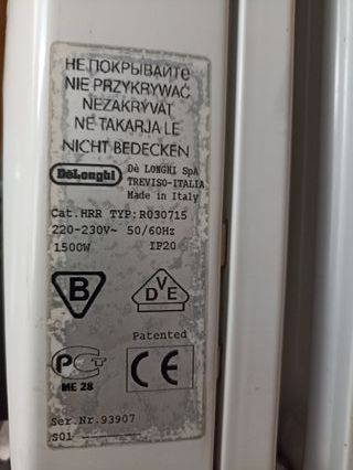 Radiador Aceite DeLonghi