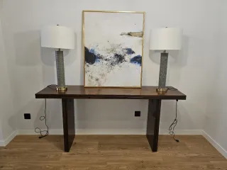 Tavolo consolle in legno e metallo