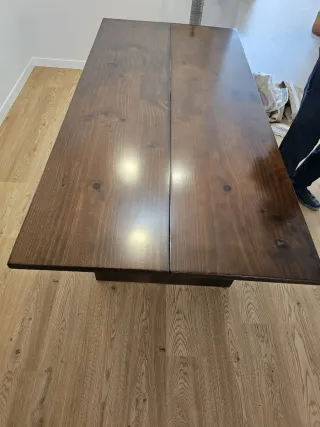 Tavolo consolle in legno e metallo