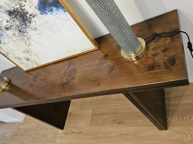 Tavolo consolle in legno e metallo