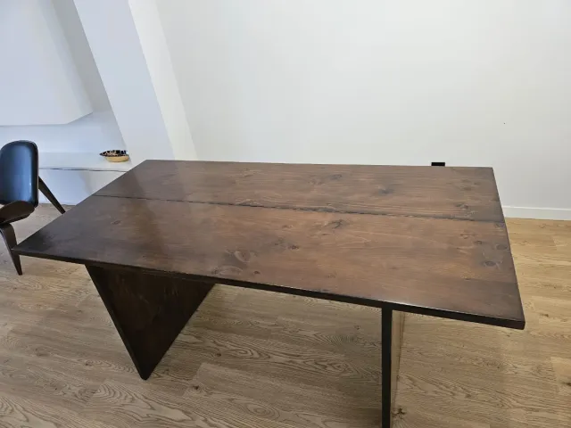 Tavolo consolle in legno e metallo