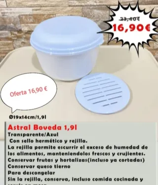 Astral Bóveda 1,9l Recipiente Transparente/Azul