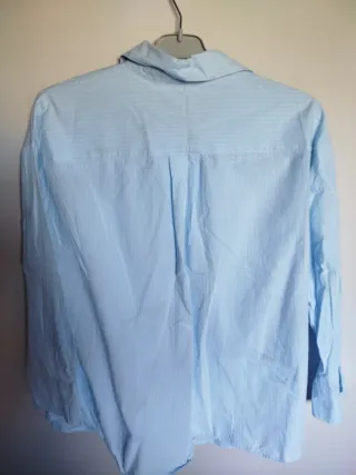 Camisa  Talla 46/48 Azul Rayas blancas.