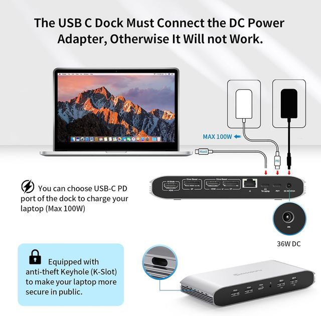 Stazione di docking Displaylink per MacBook