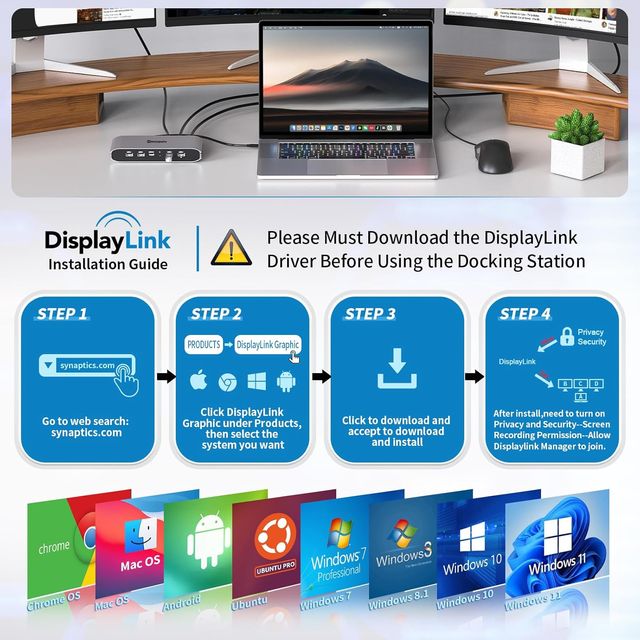 Stazione di docking Displaylink per MacBook