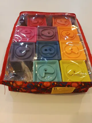 Bloques sensoriales para bebés con números