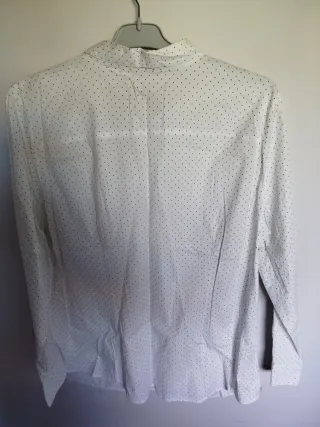 Camisa blanca lunares talla 48