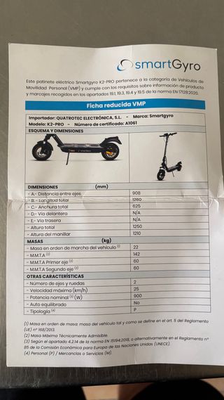 Patinete Smartgyro K2 Pro