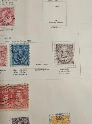 NUFILART Colección clásica de sellos de Canadá.