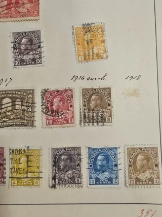 NUFILART Colección clásica de sellos de Canadá.