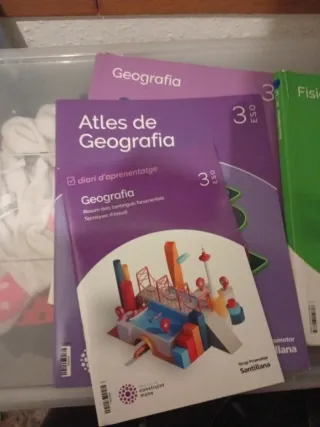 Libros de textos Geografía, Física y química.