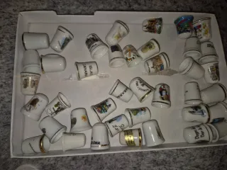 Lote de dedales de porcelana coleccionables