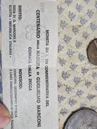 Moneta 500 Lire Italiana Nave