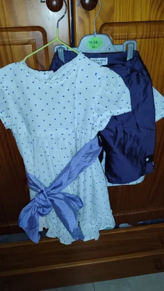 Vestido niña talla 4 años y conjunto niño talla 2