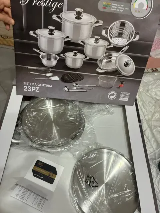 Set Pentole AMC Prestige 23pz + Posate Bavaria