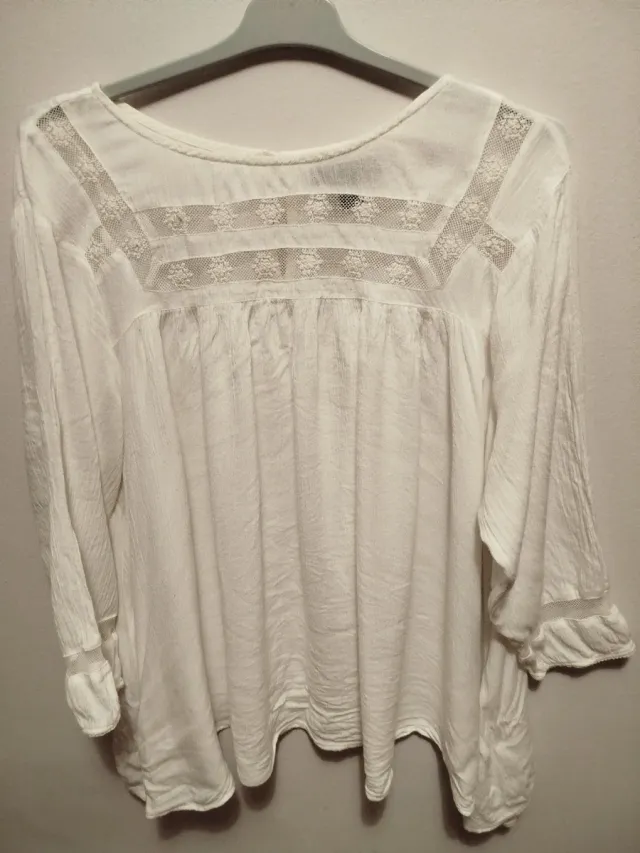 Blusa blanca talla 48