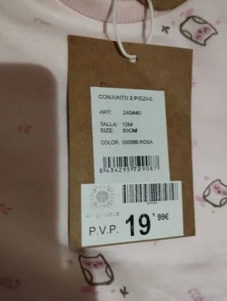 Conjunto bebé 12 meses