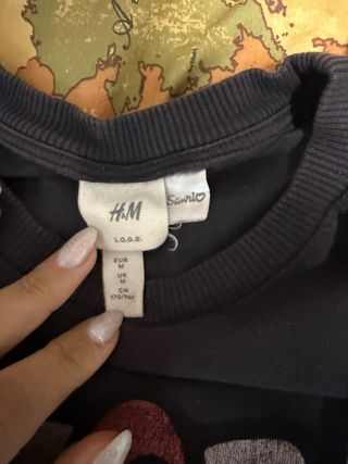 T-shirt Hello Kitty Grigio Rosa Taglia Unica