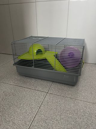 Jaula Hámster Gris y Verde