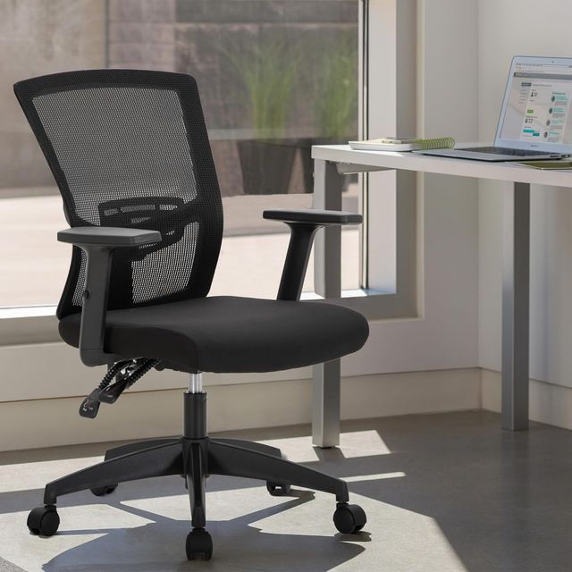 Sedia ergonomica da ufficio in rete nera